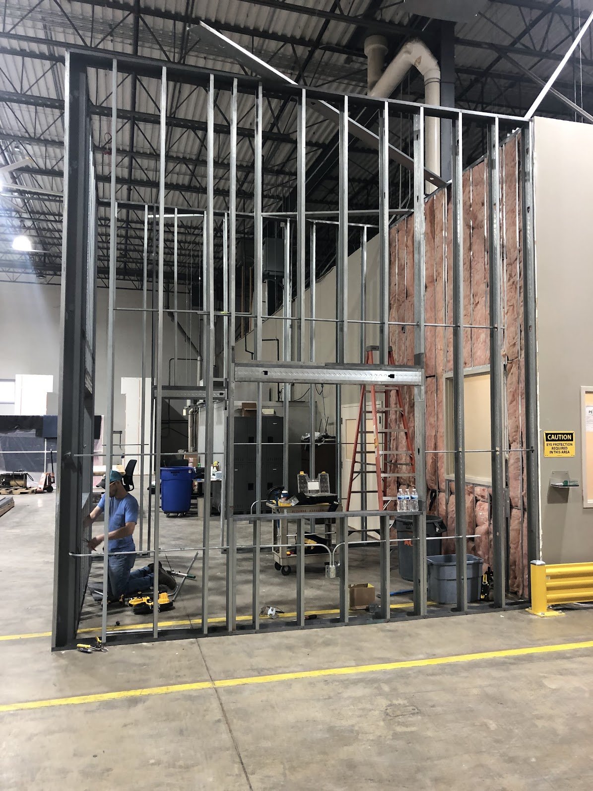 Framing of offices 12 ft tall