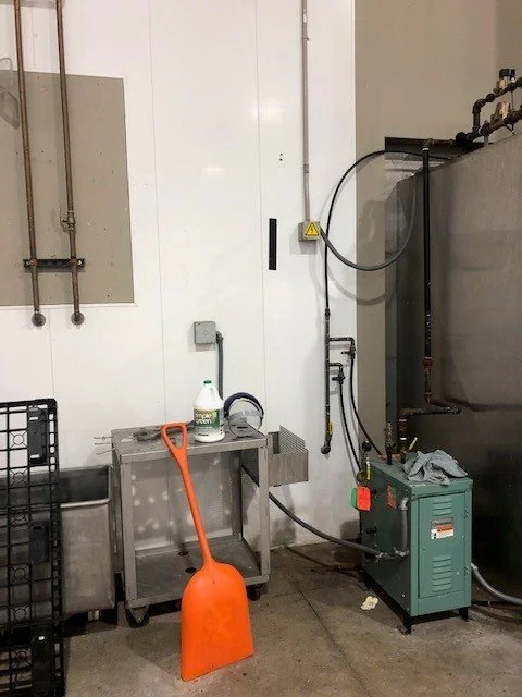 Previous wash bay area