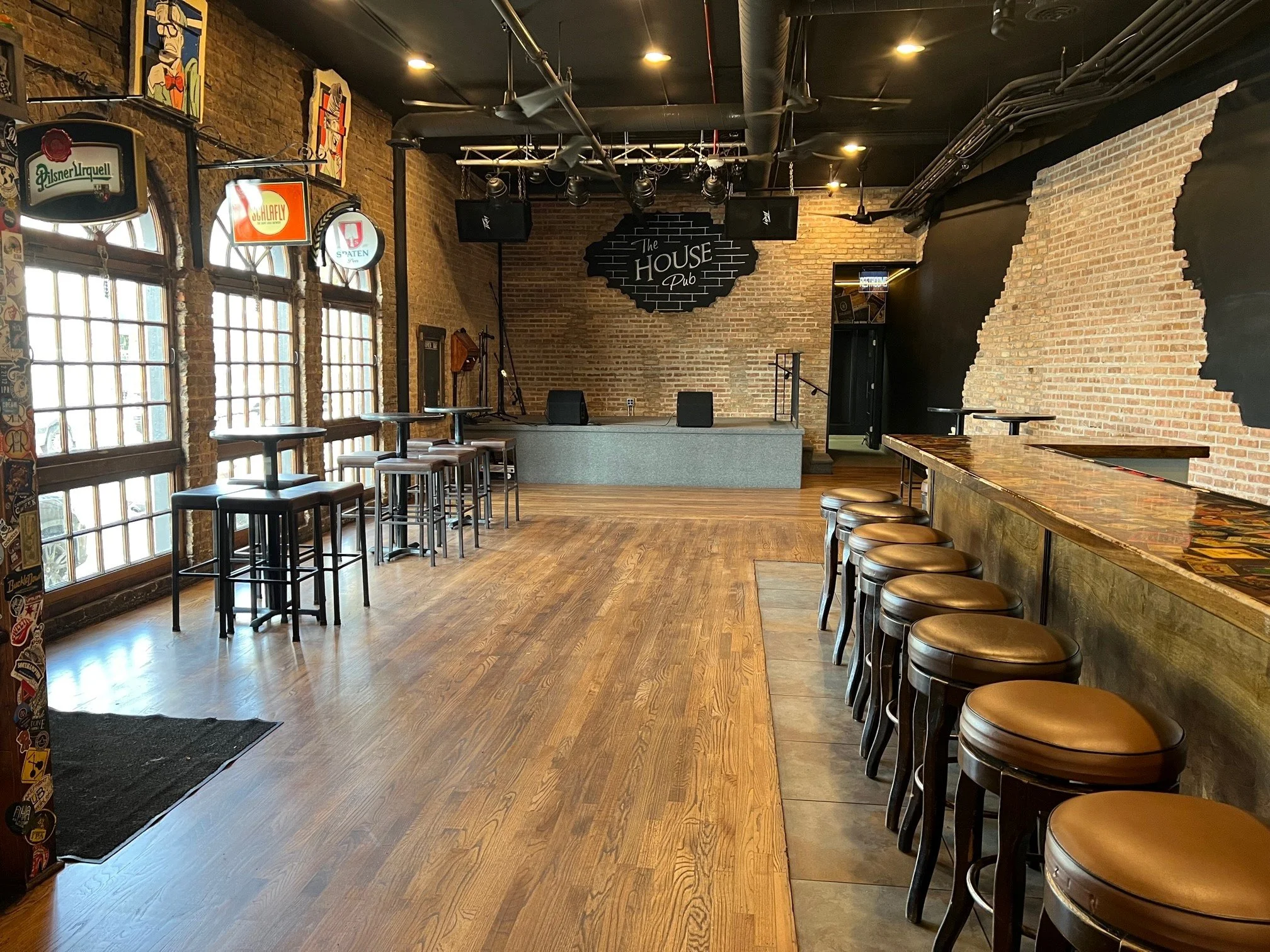 Stage and bar
