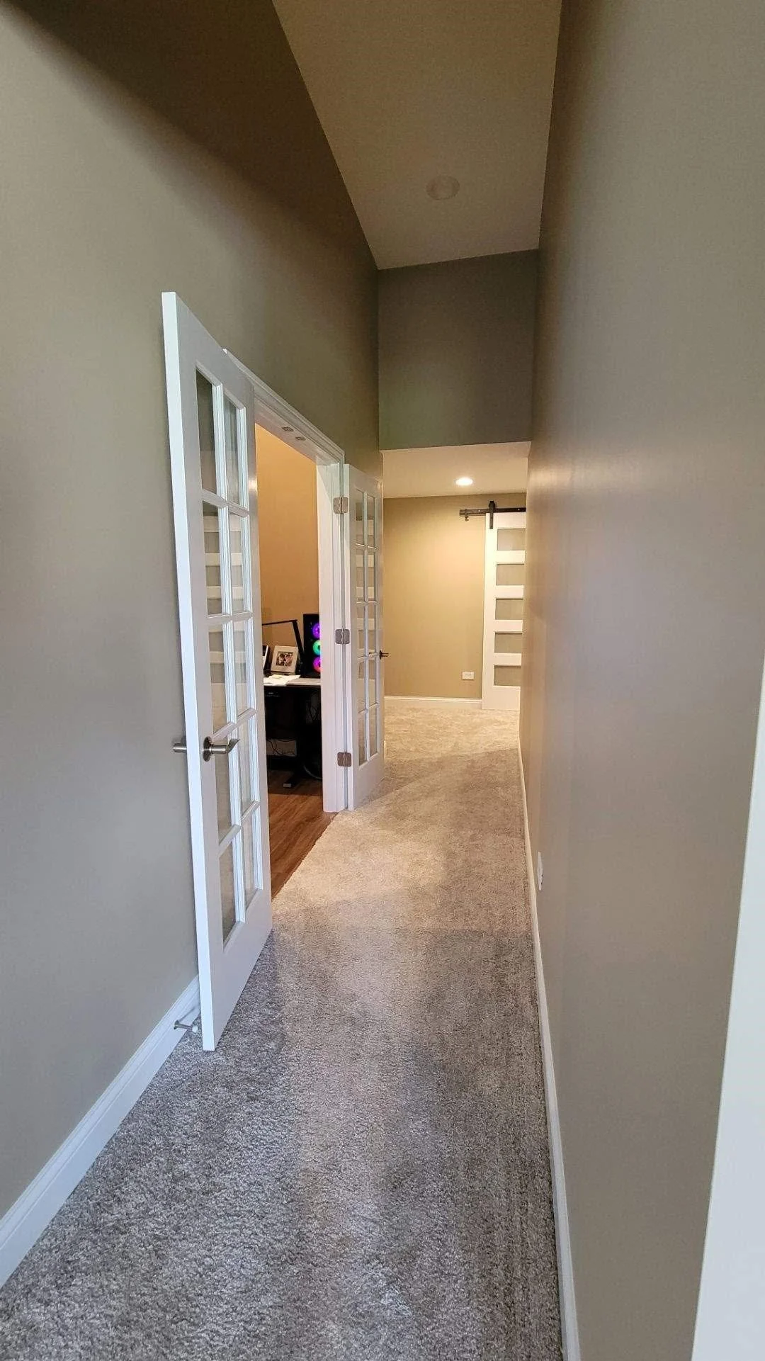 Hallway to office After