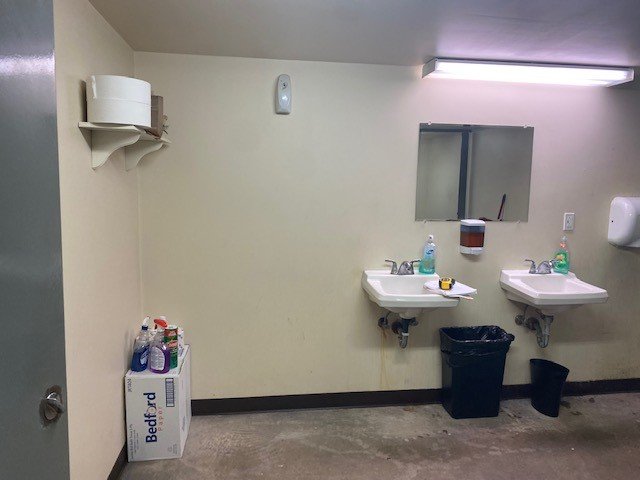 Before of women's bathroom