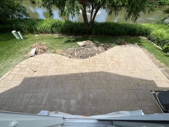End of the day - concrete stamp patio