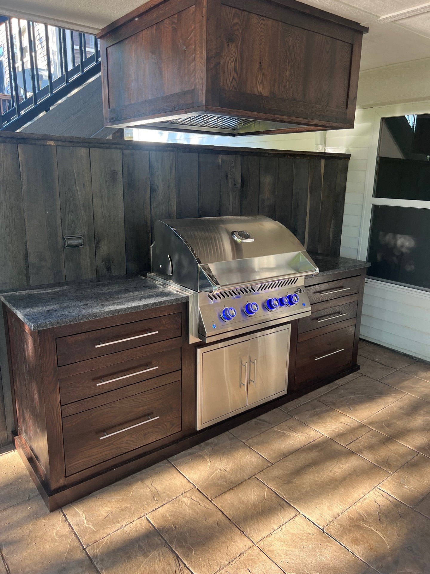 Custom Grill Station with Hood