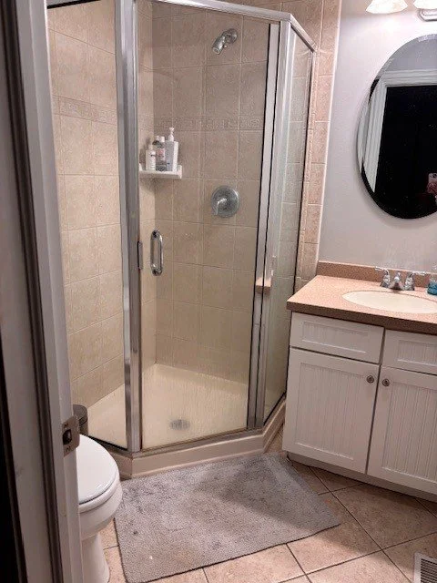 Shower and Vanity Before