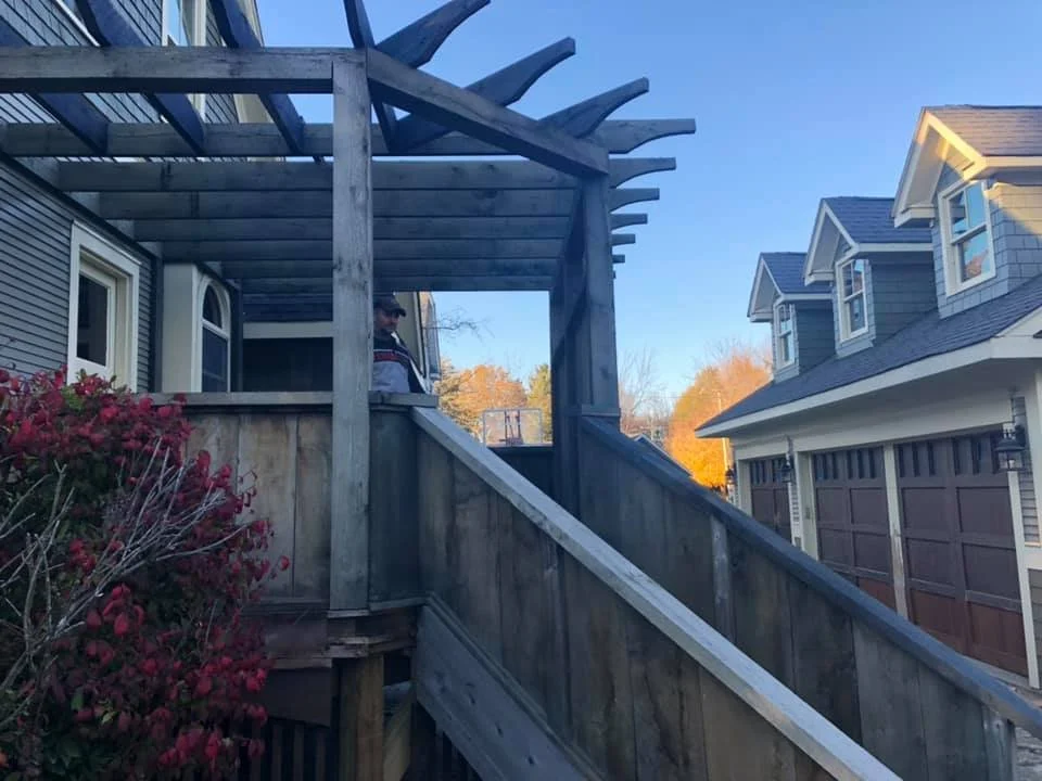 Back Deck with Privacy Screen