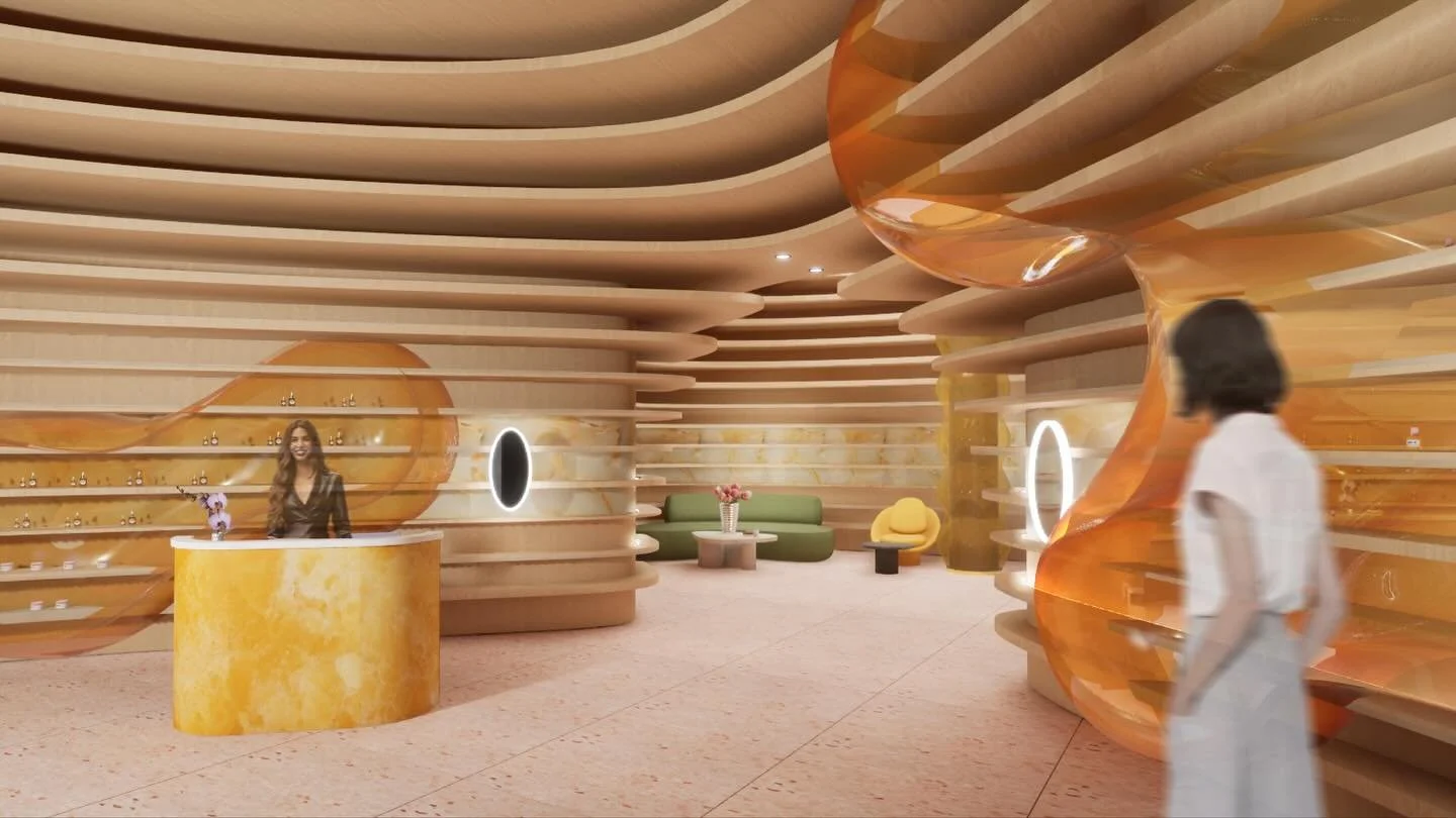 My first project at ArtCenter: a beehive concept store for the beauty brand @gisou 🍯 located at the ROW DTLA, this store and caf&eacute; allows people to experience and indulge in the wonders of honey and to learn about the magic of honey bees 🐝 #r