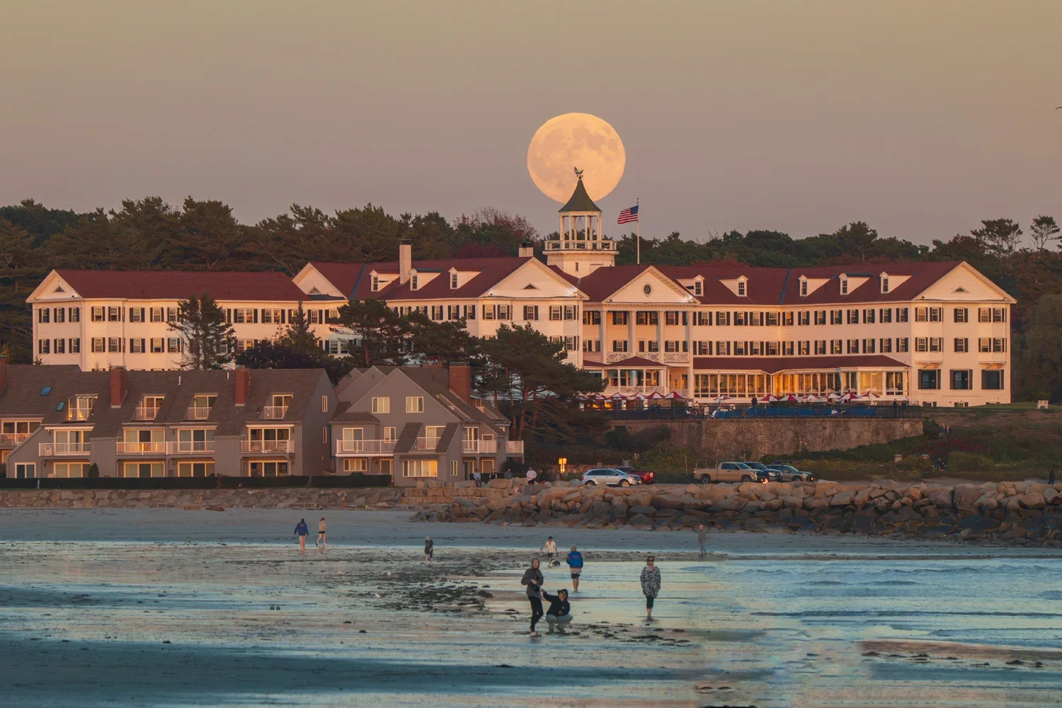 Full moon over the Colony hotel