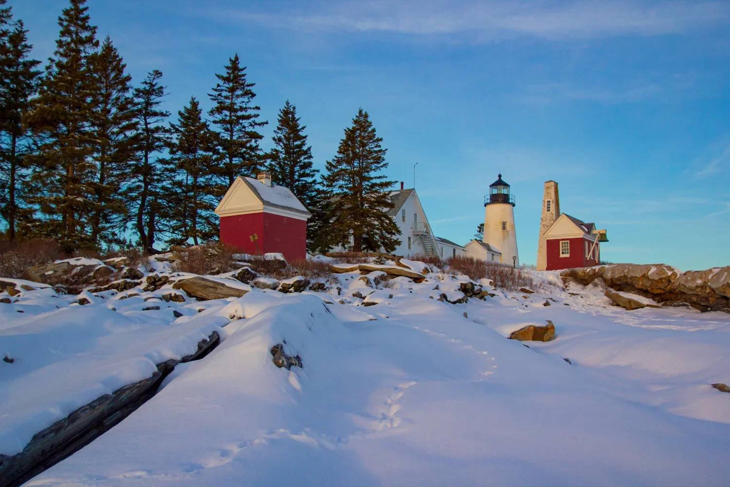 Pemaquid Lighthouse winter scene