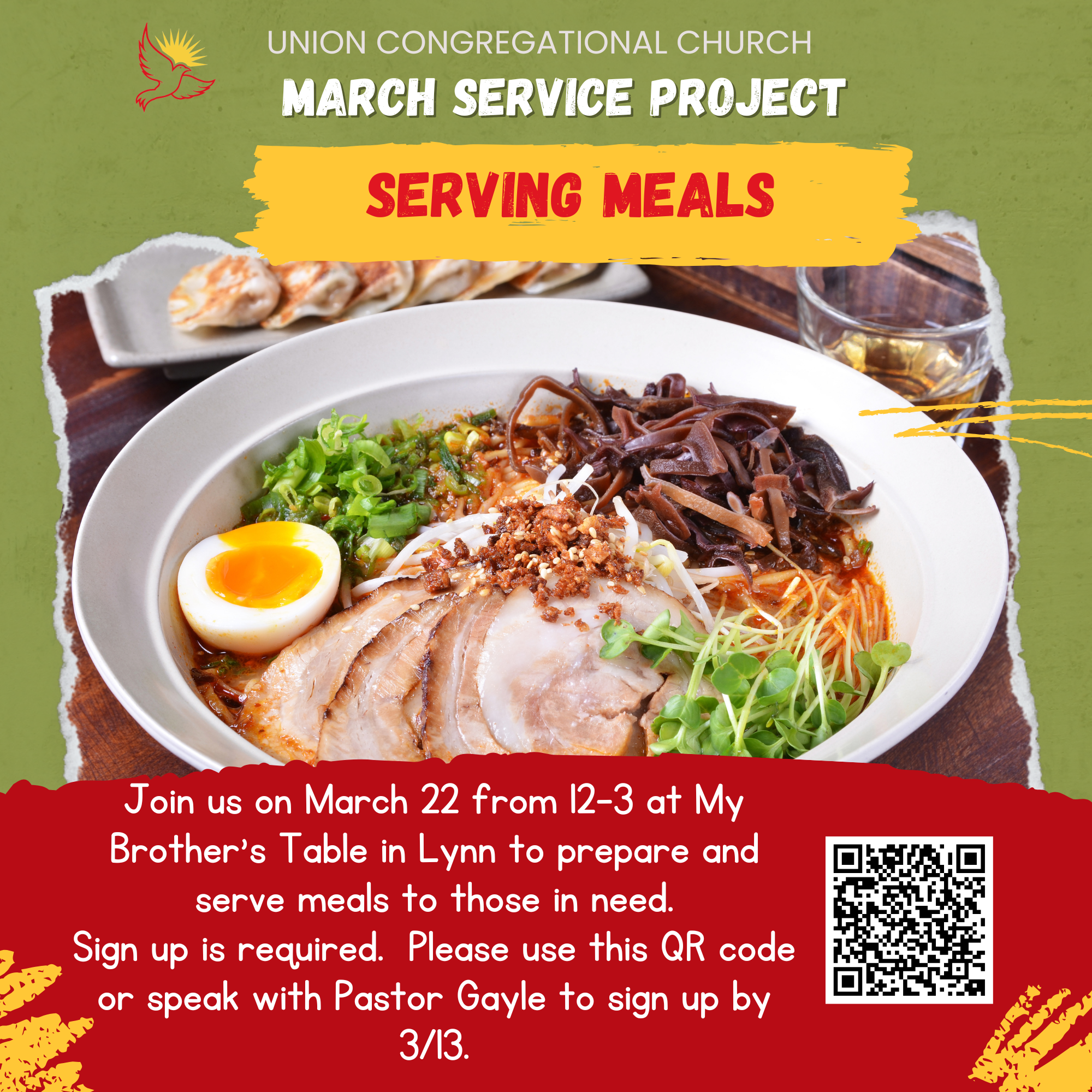 My Brother's Table Meal Serving