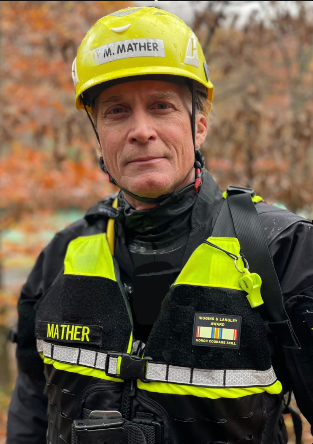 Mike Mather of Mather Rescue Higgins and Langley board photograph