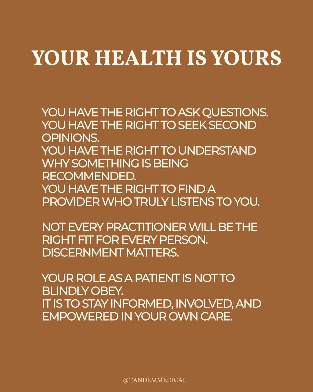 Who you get your health information from matters 🌿

Never be afraid to ask questions, get another opinion, or find a provider that feels aligned for you.

Your health decisions deserve discernment. 👇

#naturopathicmedicine #patientadvocacy #holisti