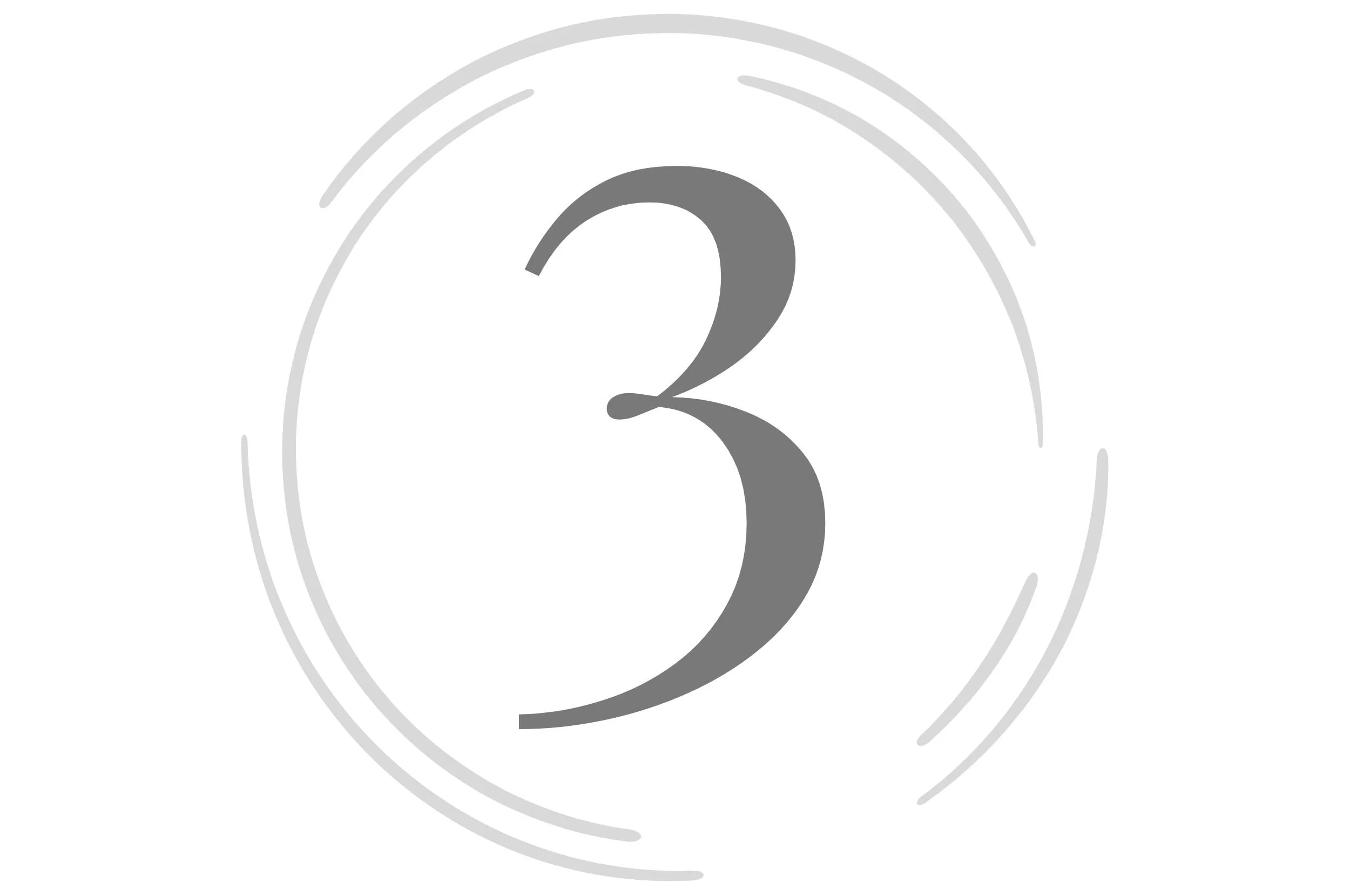 Number three in a circle