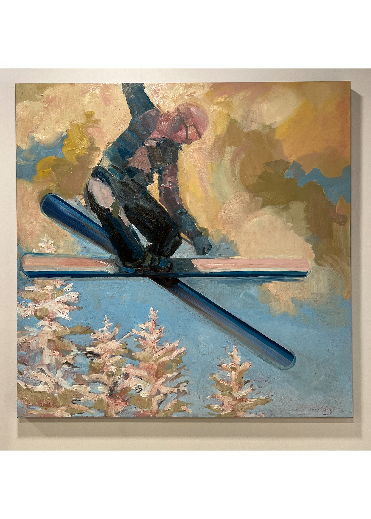 Markes the Spot, 2025, oil on canvas, 36x36