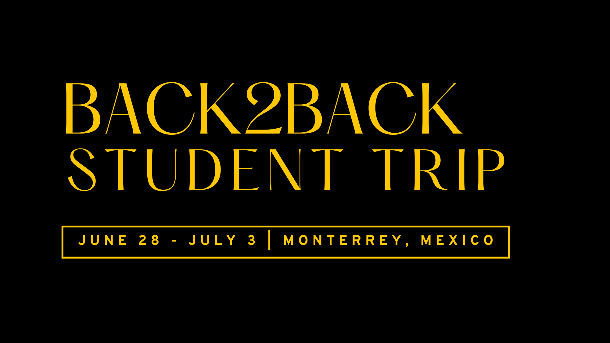 Back2Back Student Mission Trip