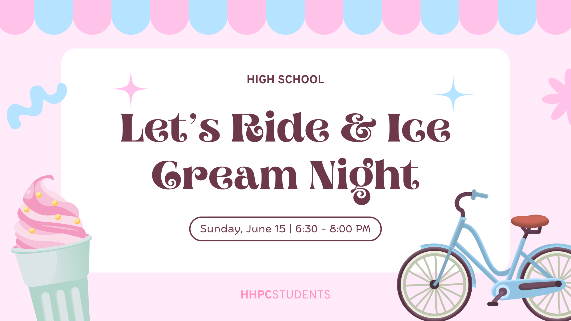 High School Let's Ride & Ice Cream Night