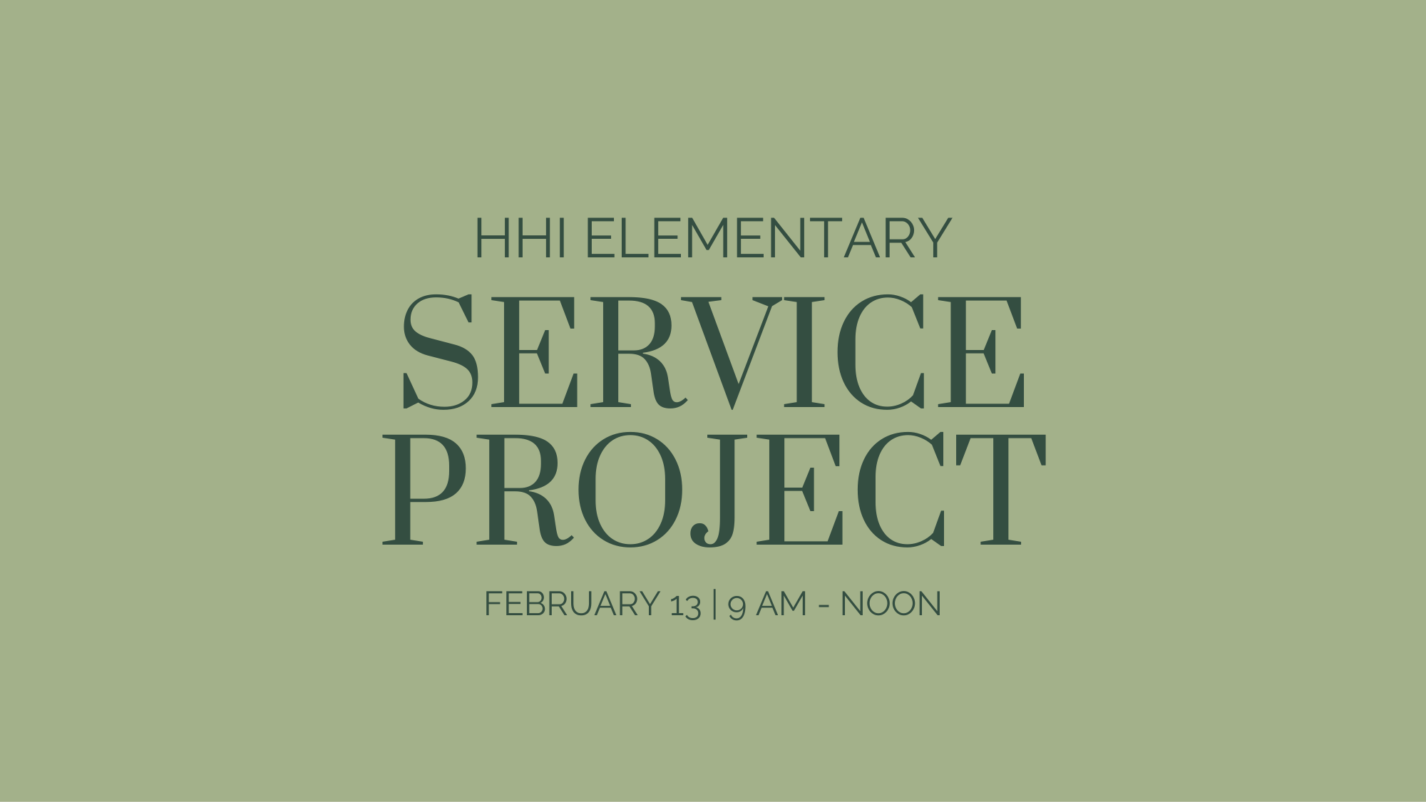 HHI Elementary Service Project