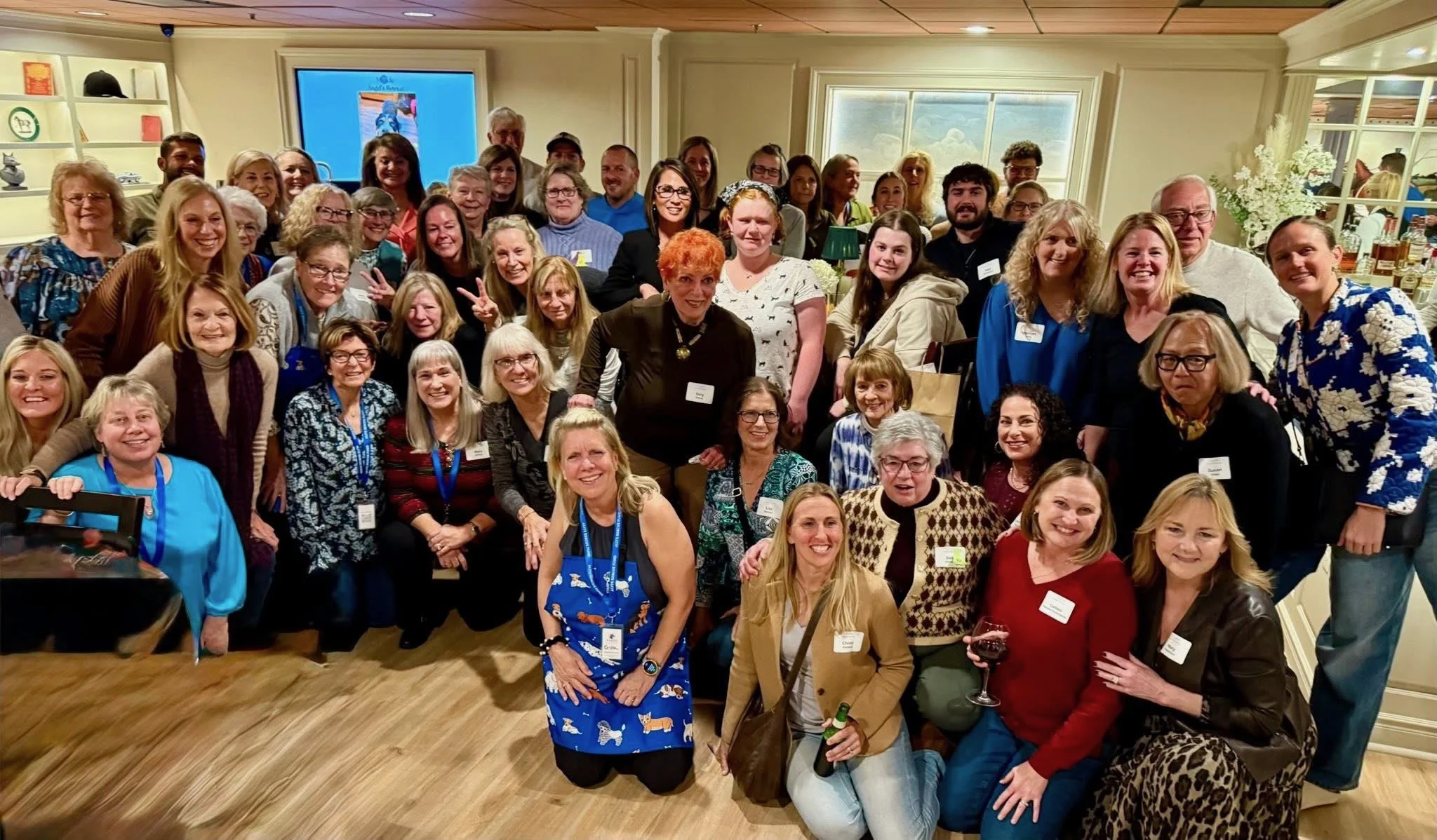 A great turn out of wonderful friends who came out to support efforts to help puppy mill dogs with medical needs.
