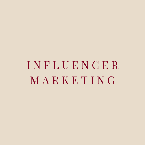 Text that says 'Influencer Marketing' on a beige background.