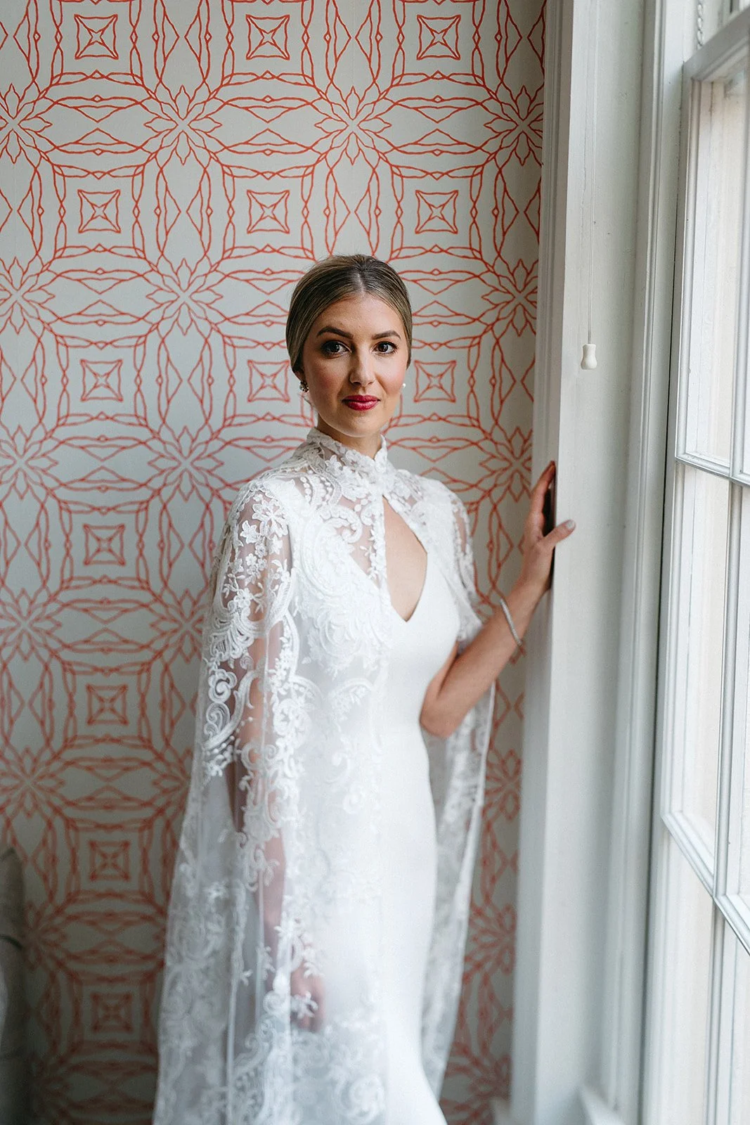 Bridal portrait of bride on her wedding day in New Orleans