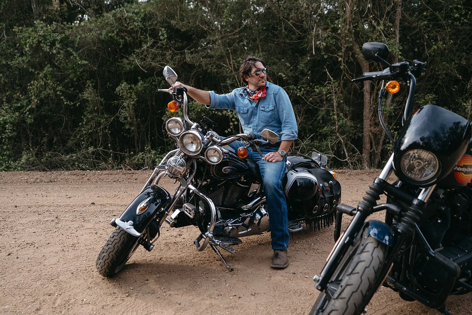 Portraits on Motorcycle.  