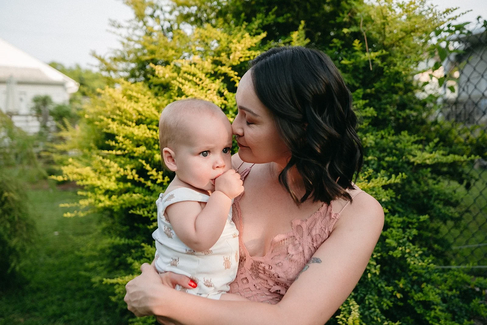 mom and son during family photography session in New orleans