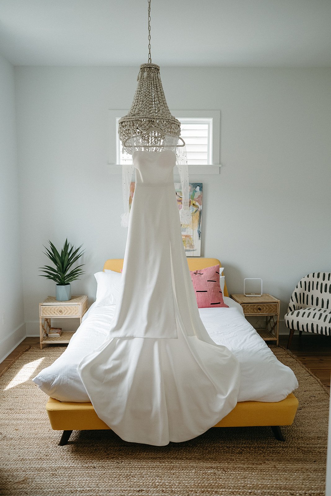 Wedding dress details photo on wedding day in New Orleans