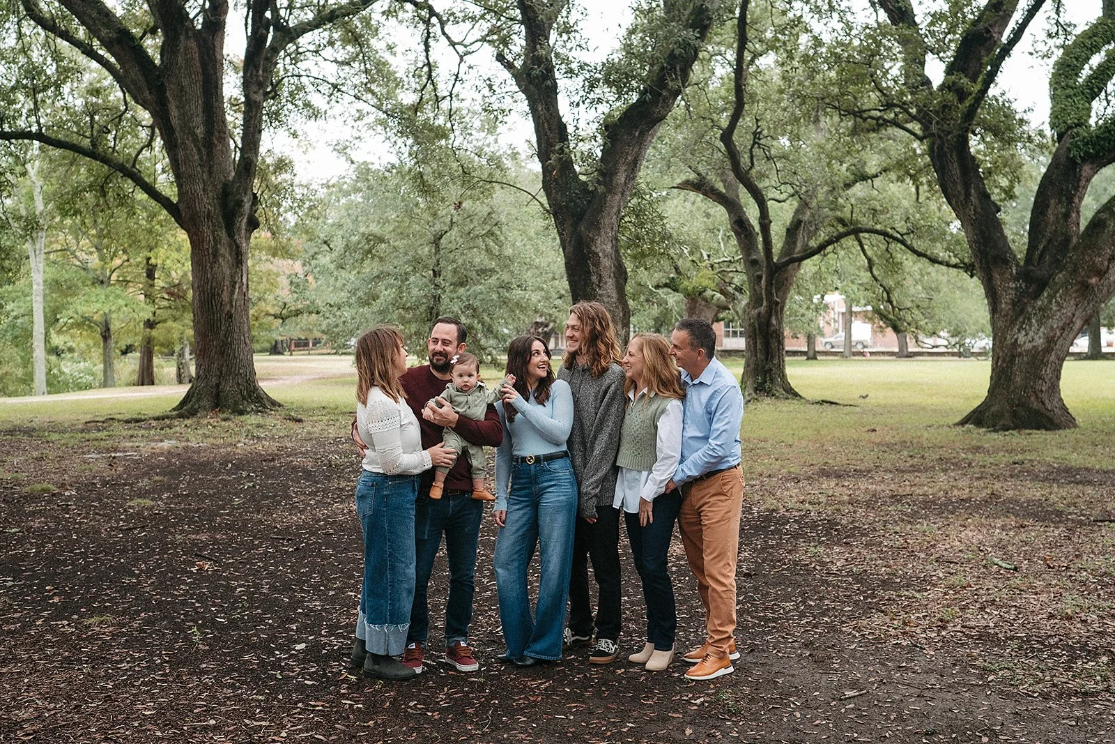 Family photography session at Audubon Park in New Orleans.  
