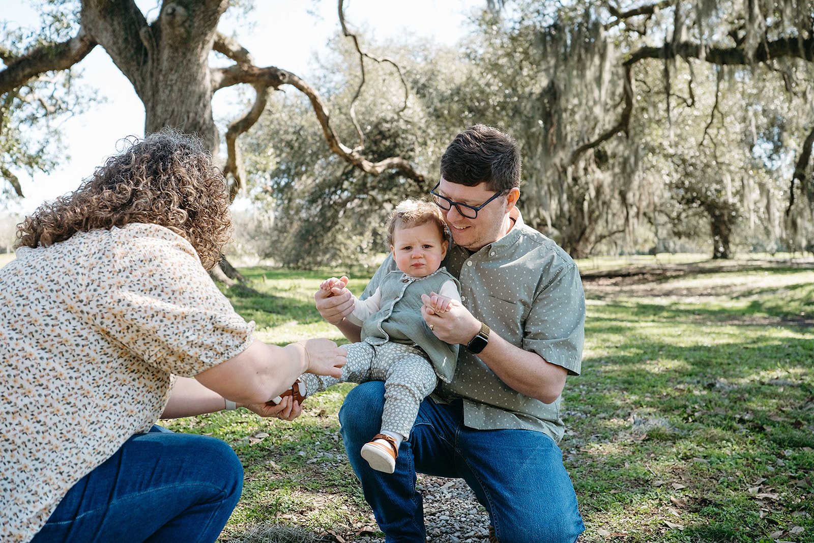 Family portraits in Audubon Park, New Orleans