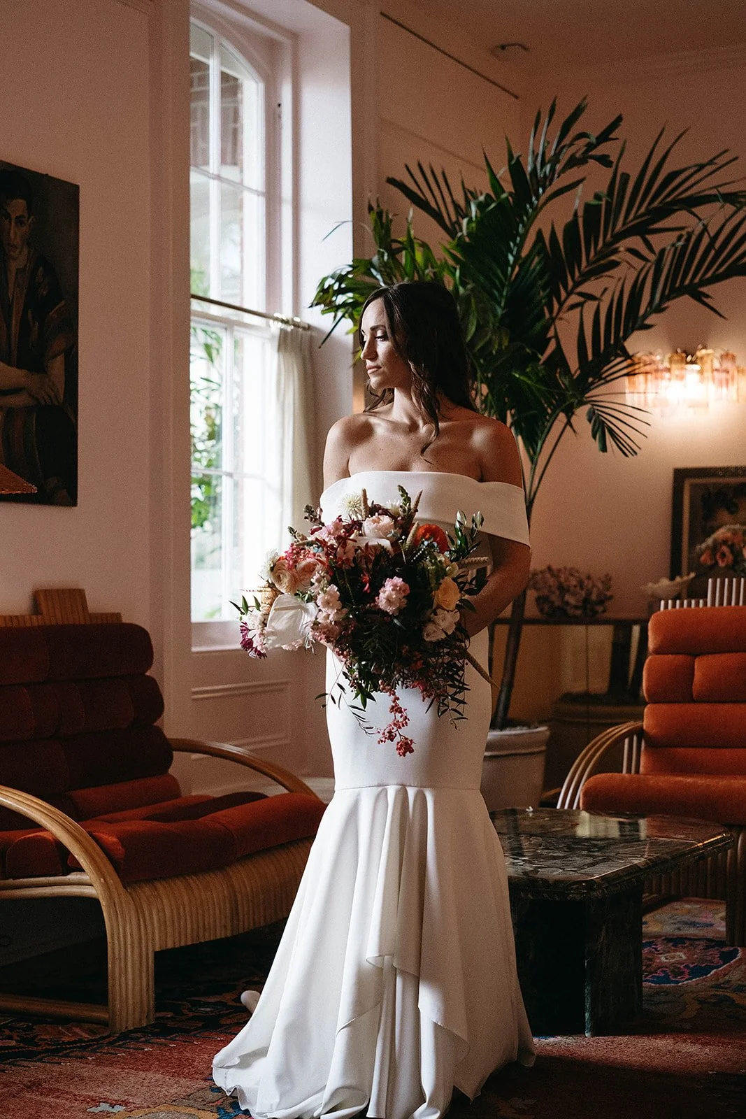 Bride portrait on her wedding day at the Hotel St. Vincent in the Lower Garden District, New Orleans