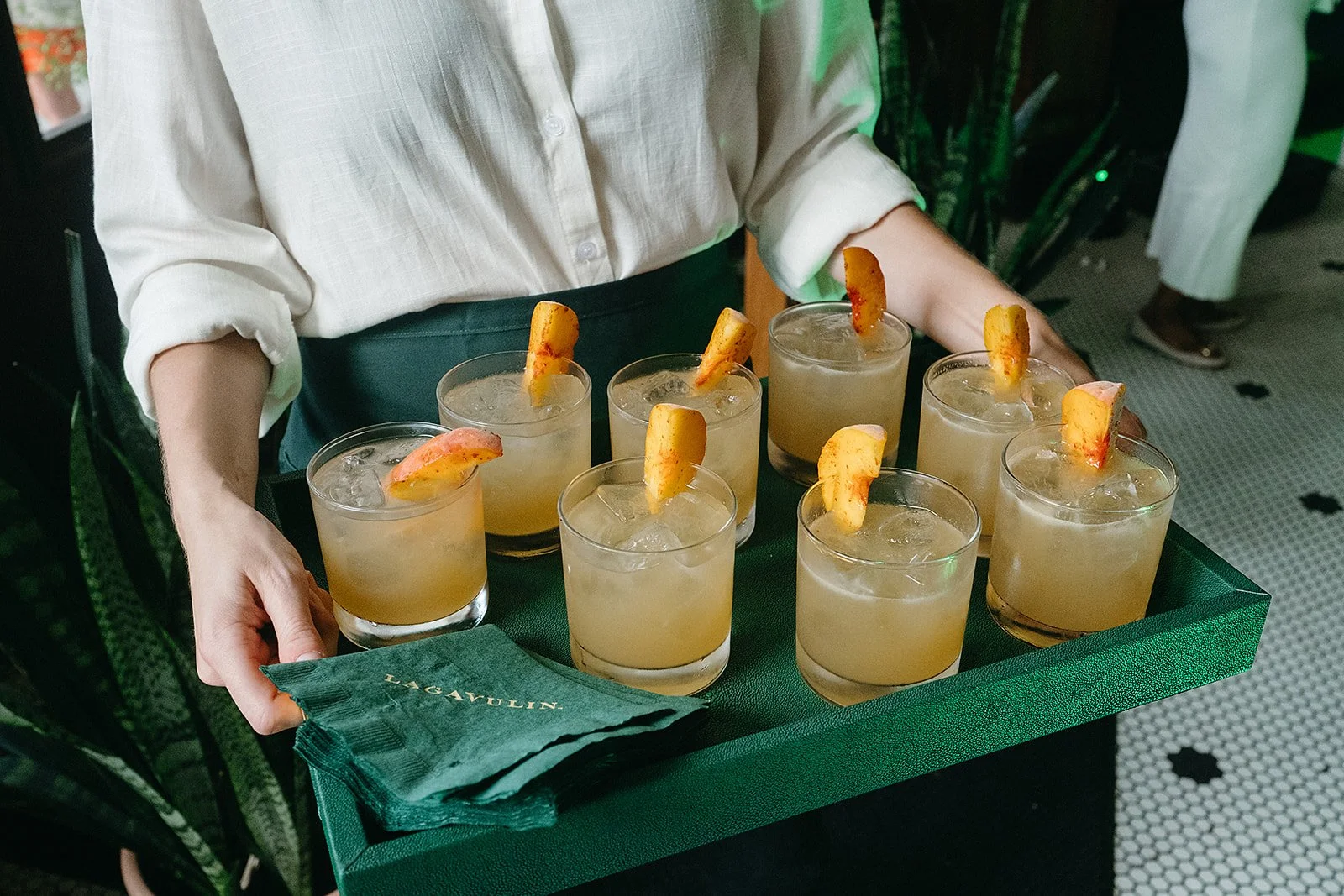 Cocktails being served during a brand activation at the Tales Of The Cocktail in New Orleans.