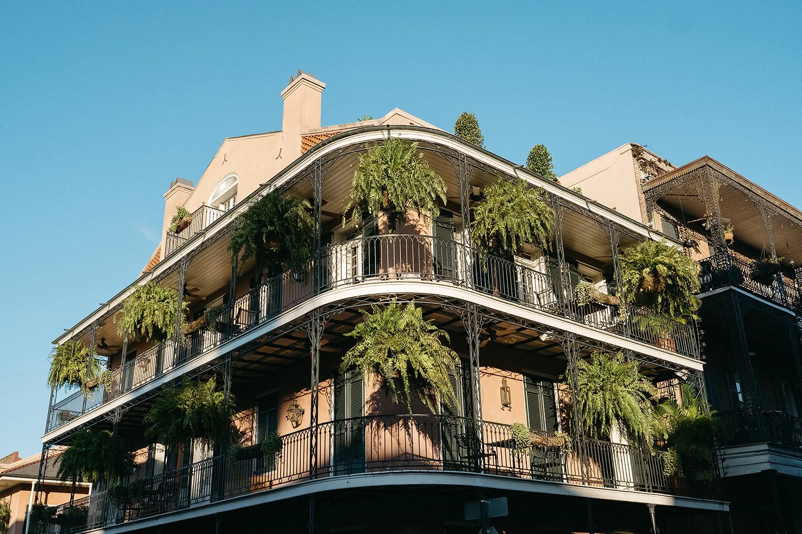 City Vibes of balcony in the French Quarter, New Orleans