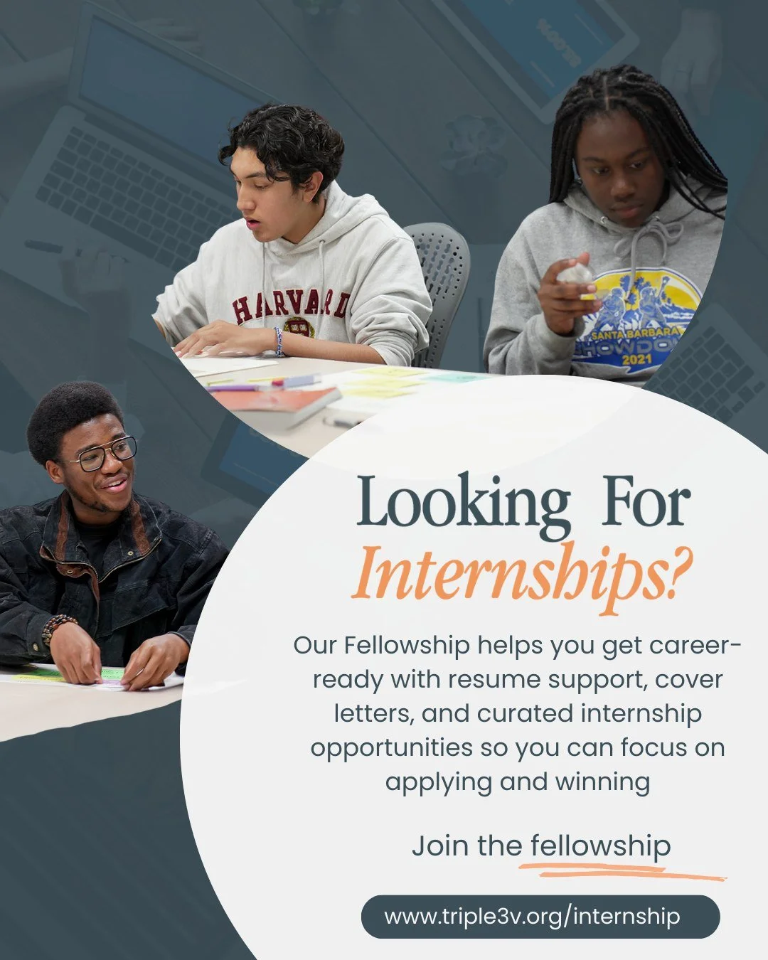 Internship hunting made easier. 
Join our Fellowship for workshops, mentorship, and internship opportunities that move you forward #StudentsDreams #Nonprofit #mentorship #college