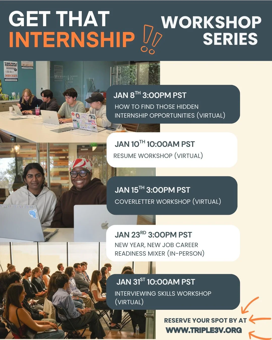 January is packed with learning ✨ Check out all our workshop series dates and save your spot! #college #scholarshipOpportunity #education #SanDiegoNonprofit