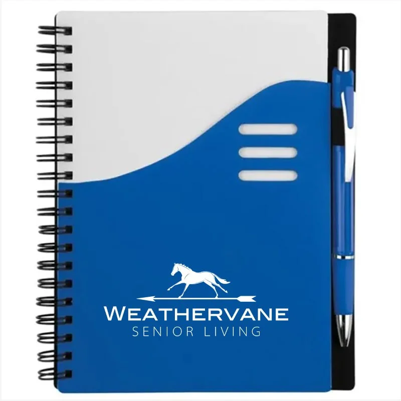 BD002242 - Senior Living - PVC Cover Spiral Notebook & Pen Set
