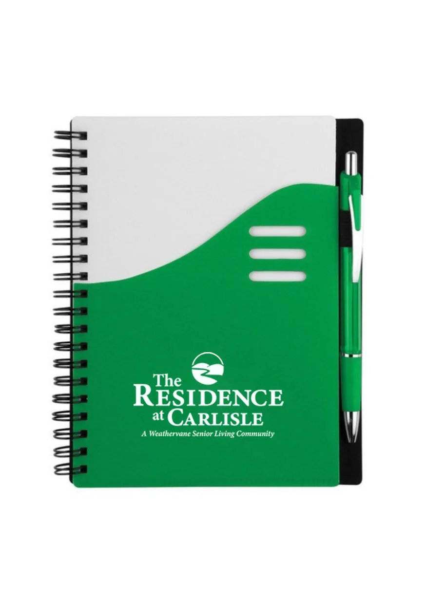 BD002242 - Residence at Carlisle - PVC Cover Spiral Notebook & Pen Set