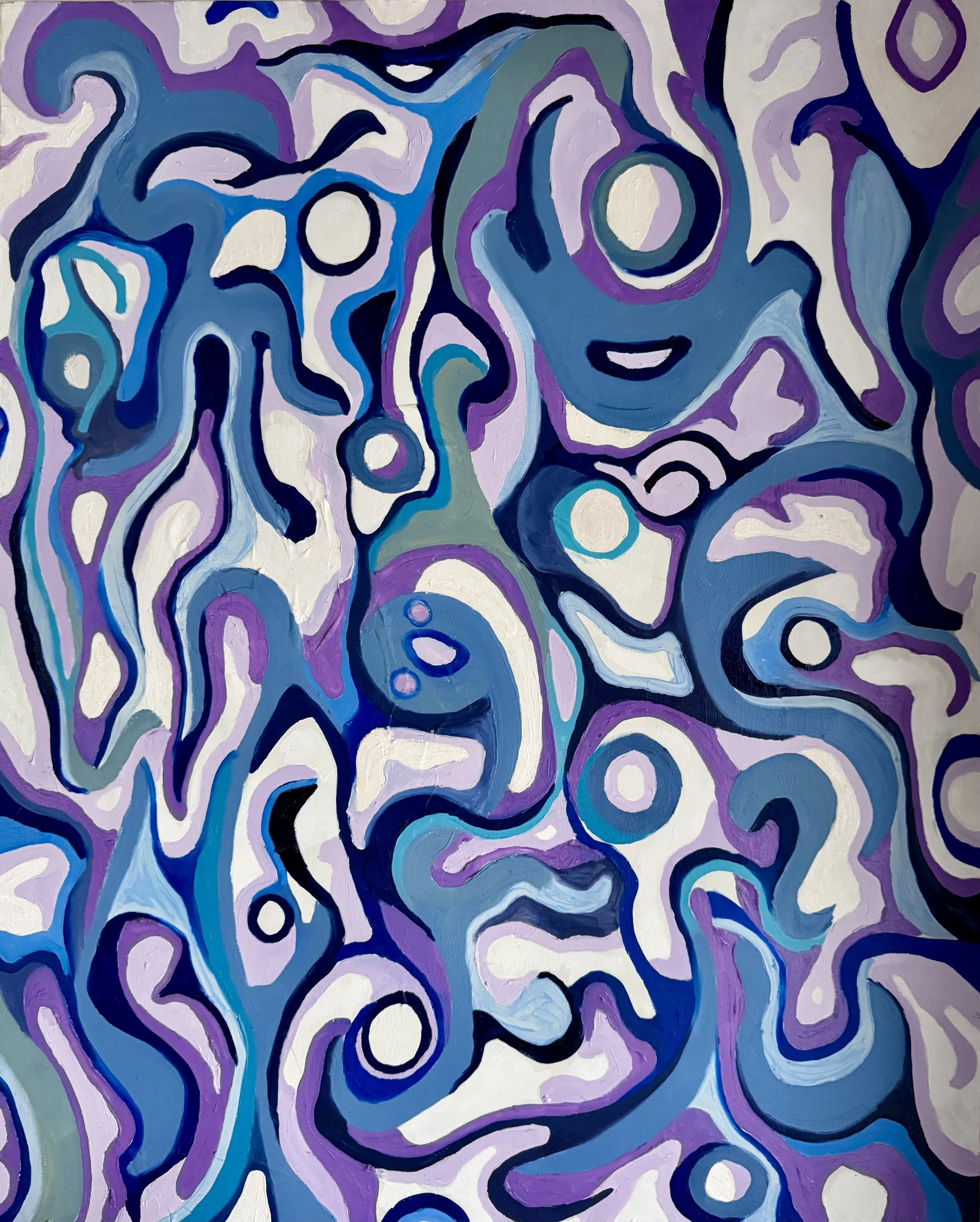 "Joyful oil spill," oil on canvas, 24"x30"