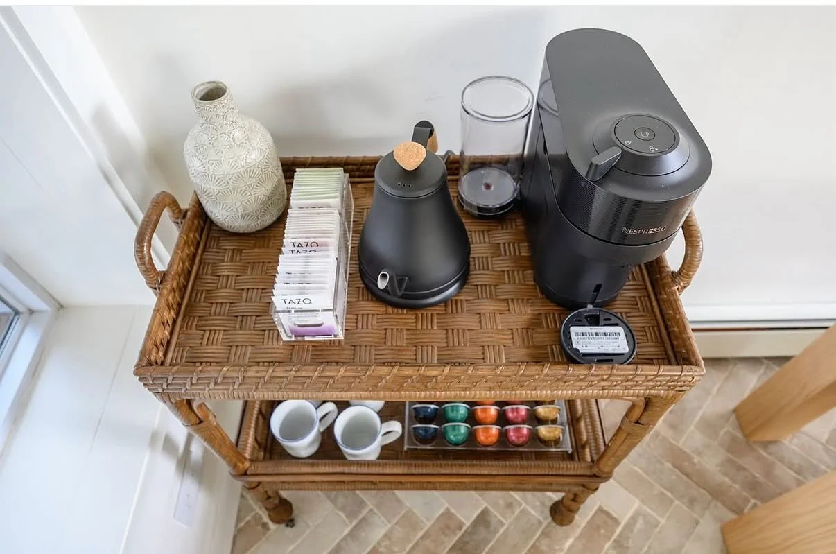 Coffee and tea, exactly how you like it ✨
Our coffee station features a @fellowproducts electric kettle for tea (and cozy mornings), plus @nespresso for quick, high-quality espresso or coffee when you need it&mdash;because great stays deserve great c