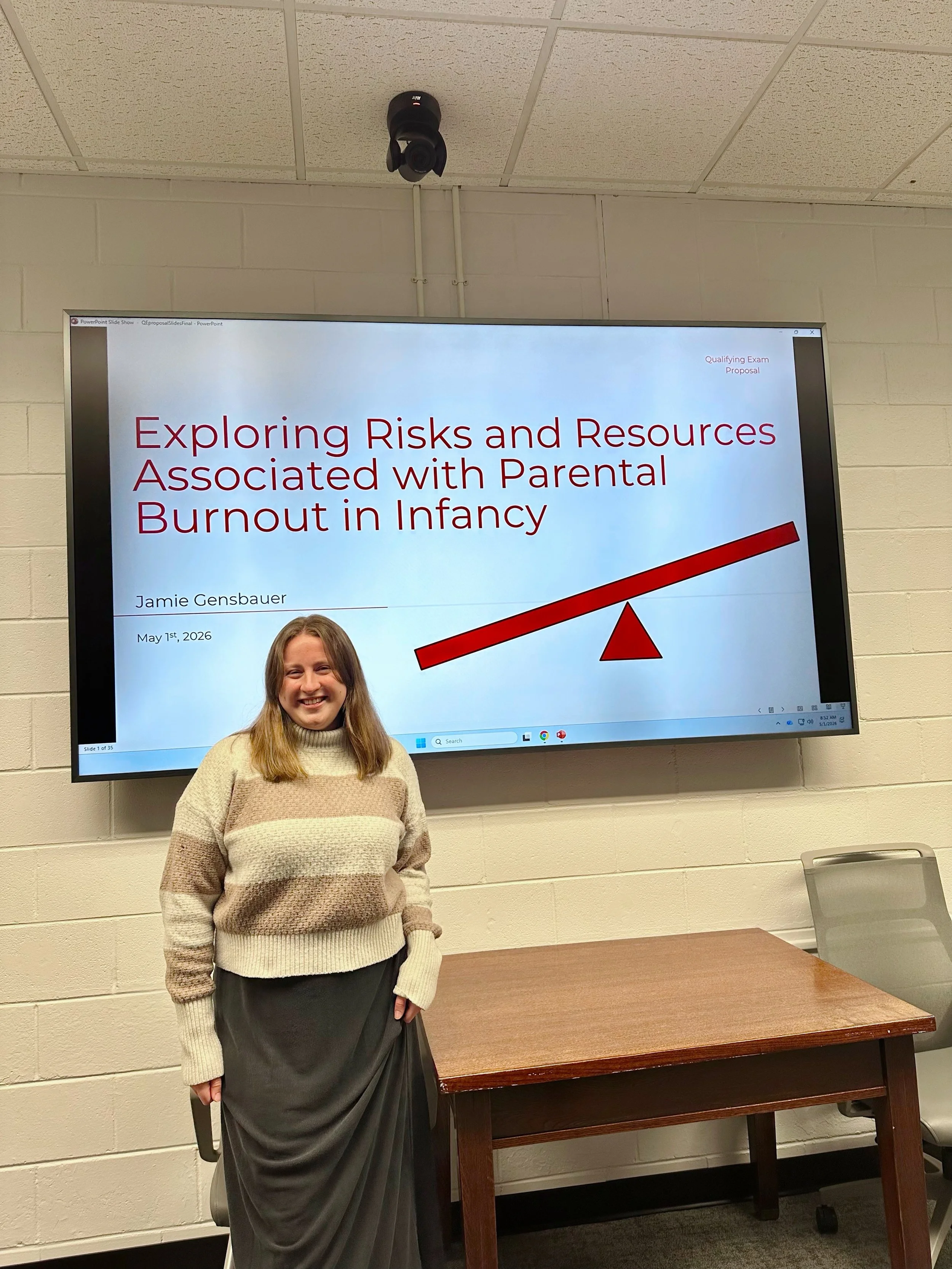 Jamie presenting her qualifying exam proposal!