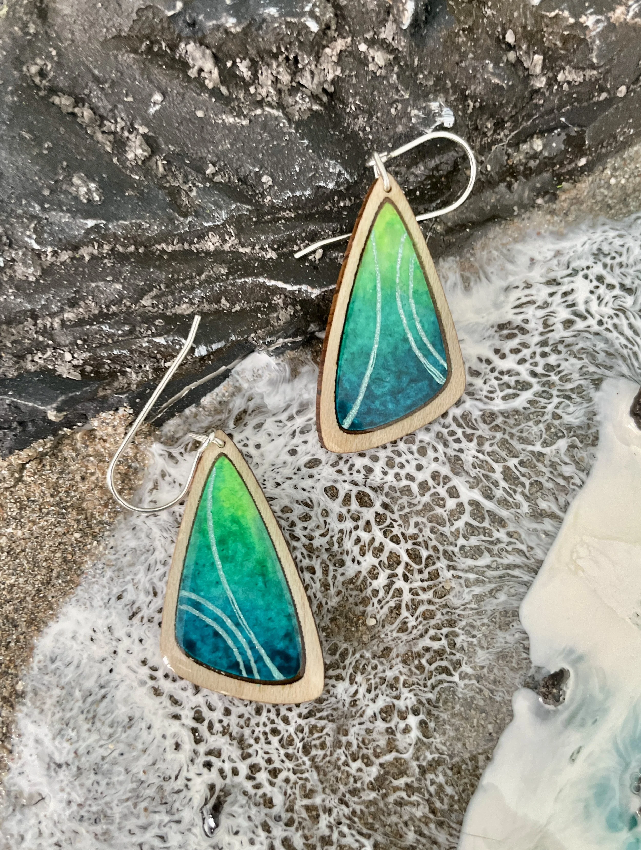 Vibrant Watercolor Earrings