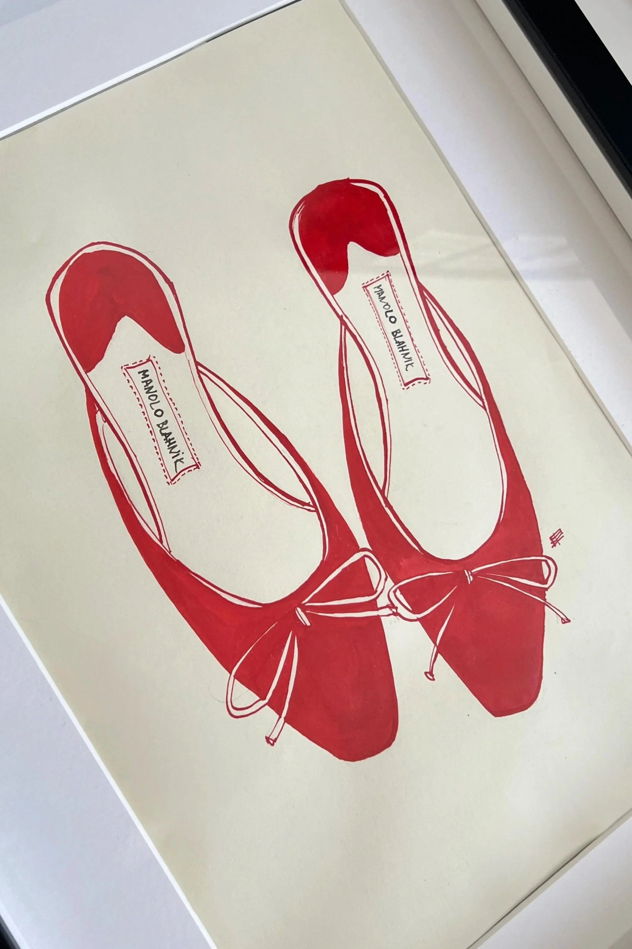 Manolo Blahnik fashion ink Illustration