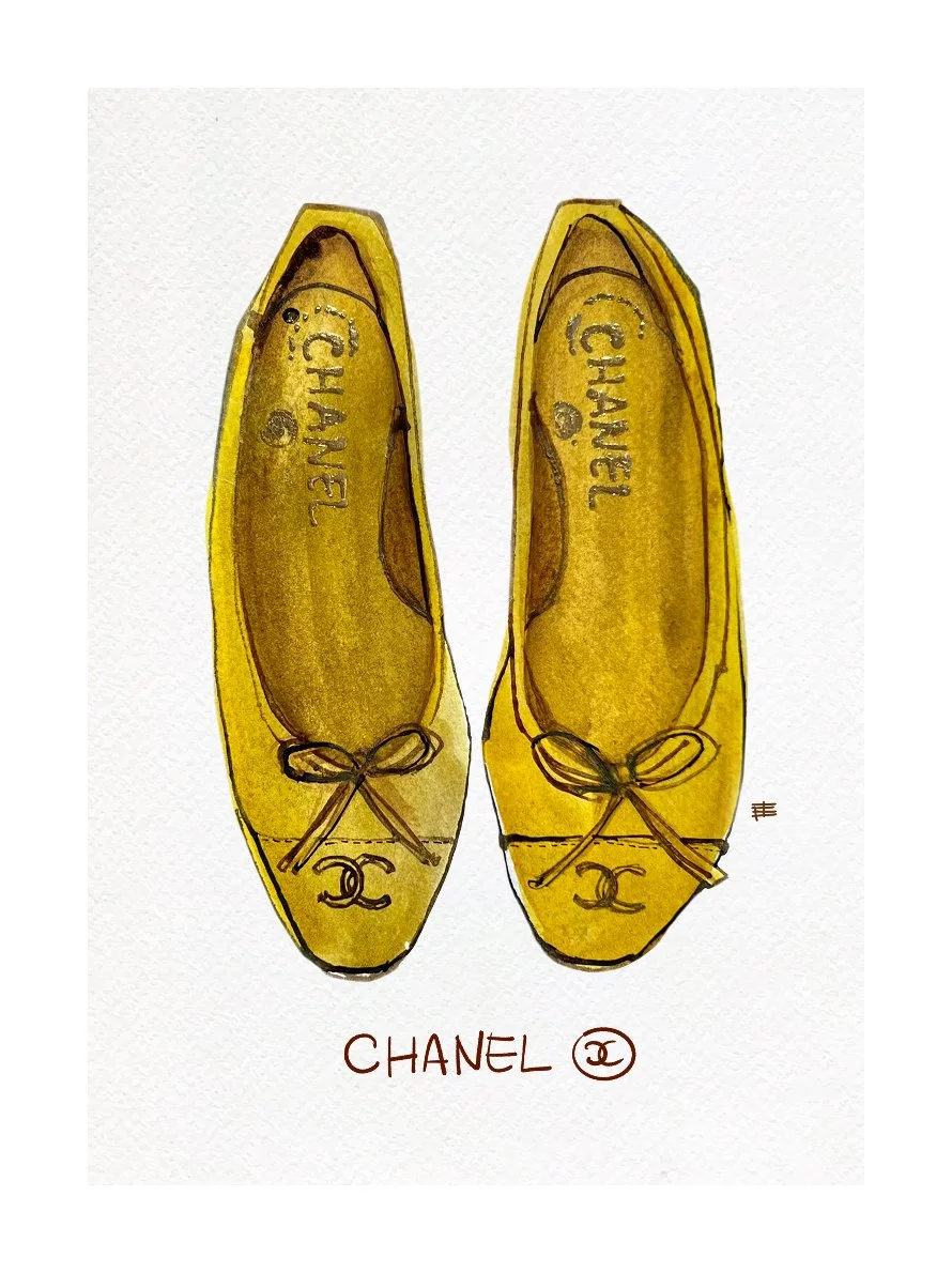 Chanel, 2025
Paper, ink & gold leaf
14 × 21 cm