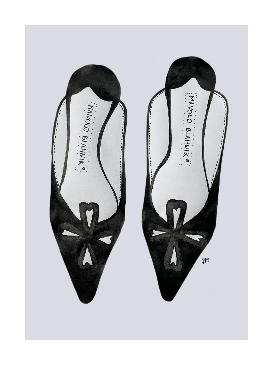 Manolo Blahnik 2025
Paper, ink 
14 × 21 cm