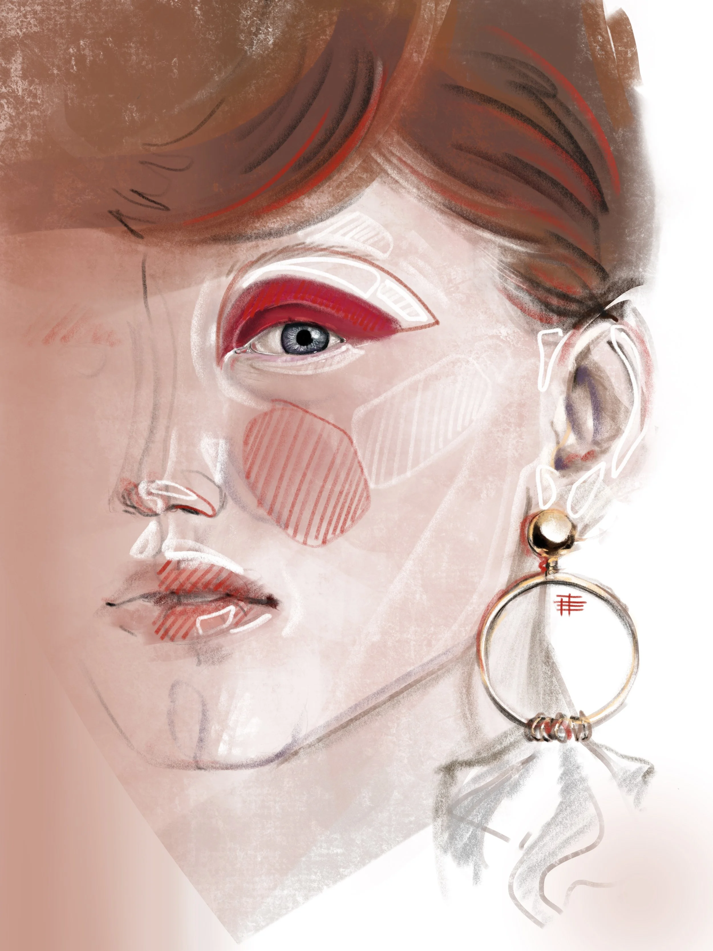 Digital fashion illustrations and portraits by Emilie Illustrations