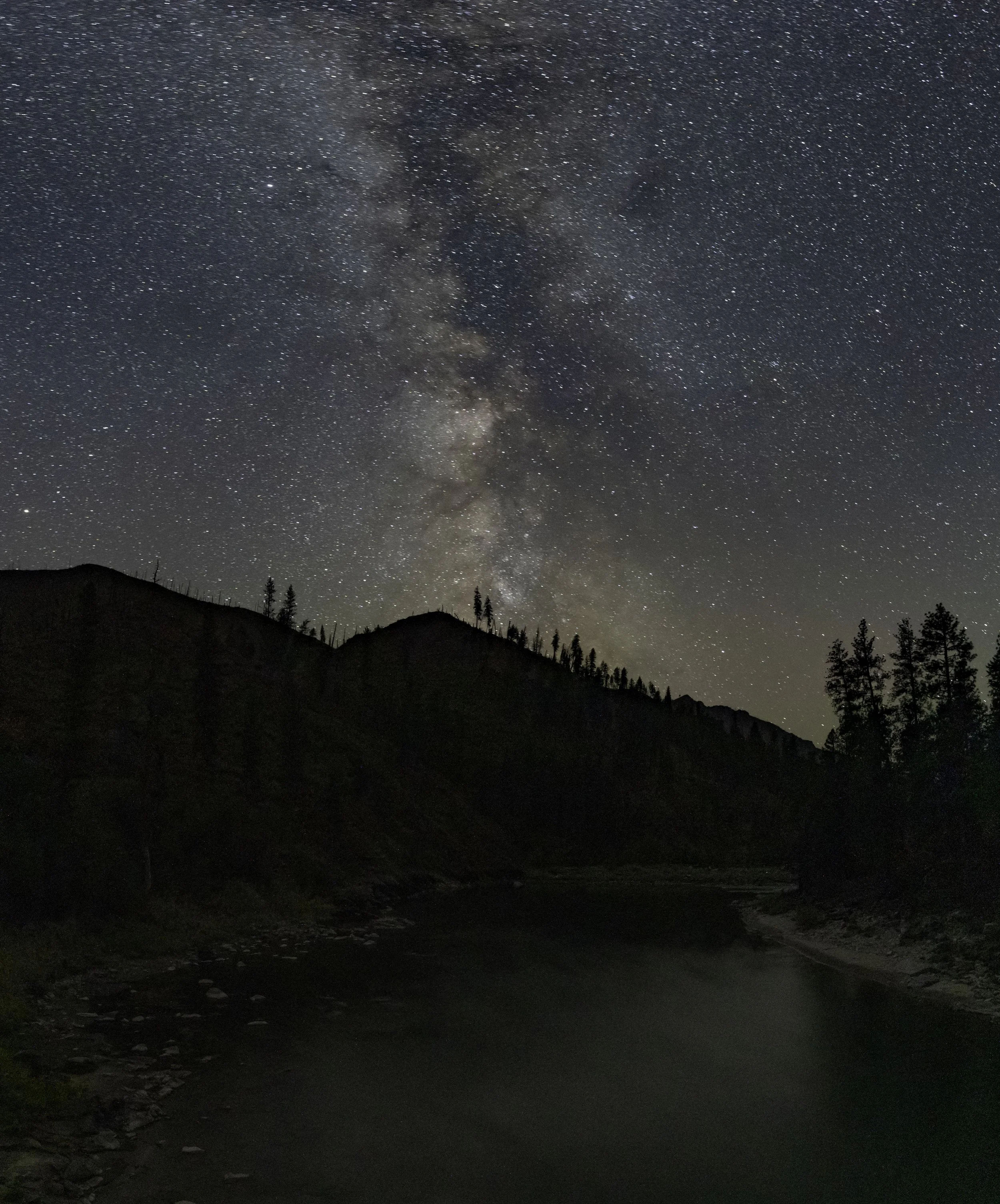 Nighttime under the stars in Idaho.