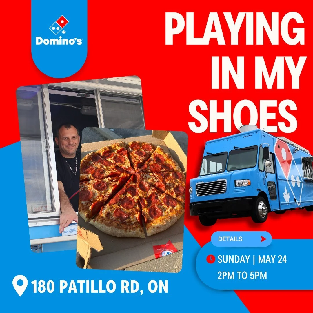 Fresh Domino's pizza at an apple orchard this Sunday? That's us. 🍕

We'll be at Playing in My Shoes &mdash; a disc golf event for Accessibility Week in Canada &mdash; with the truck parked and ready at Patillo Apple Orchard.

📍 180 Patillo Rd | May