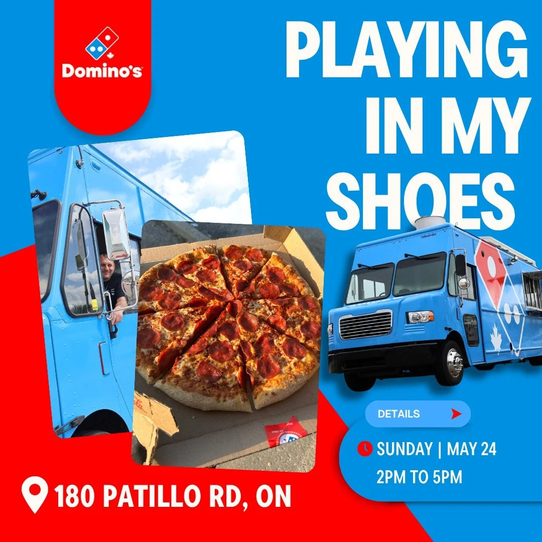 We're HERE. 🍕

Domino's Windsor is on-site at Playing in My Shoes &mdash; Patillo Apple Orchard, 180 Patillo Rd &mdash; serving fresh pizzas until 5pm.

Come find the truck. Come for the disc golf. Stay for the pizza.

📍 180 Patillo Rd | Today | 2&