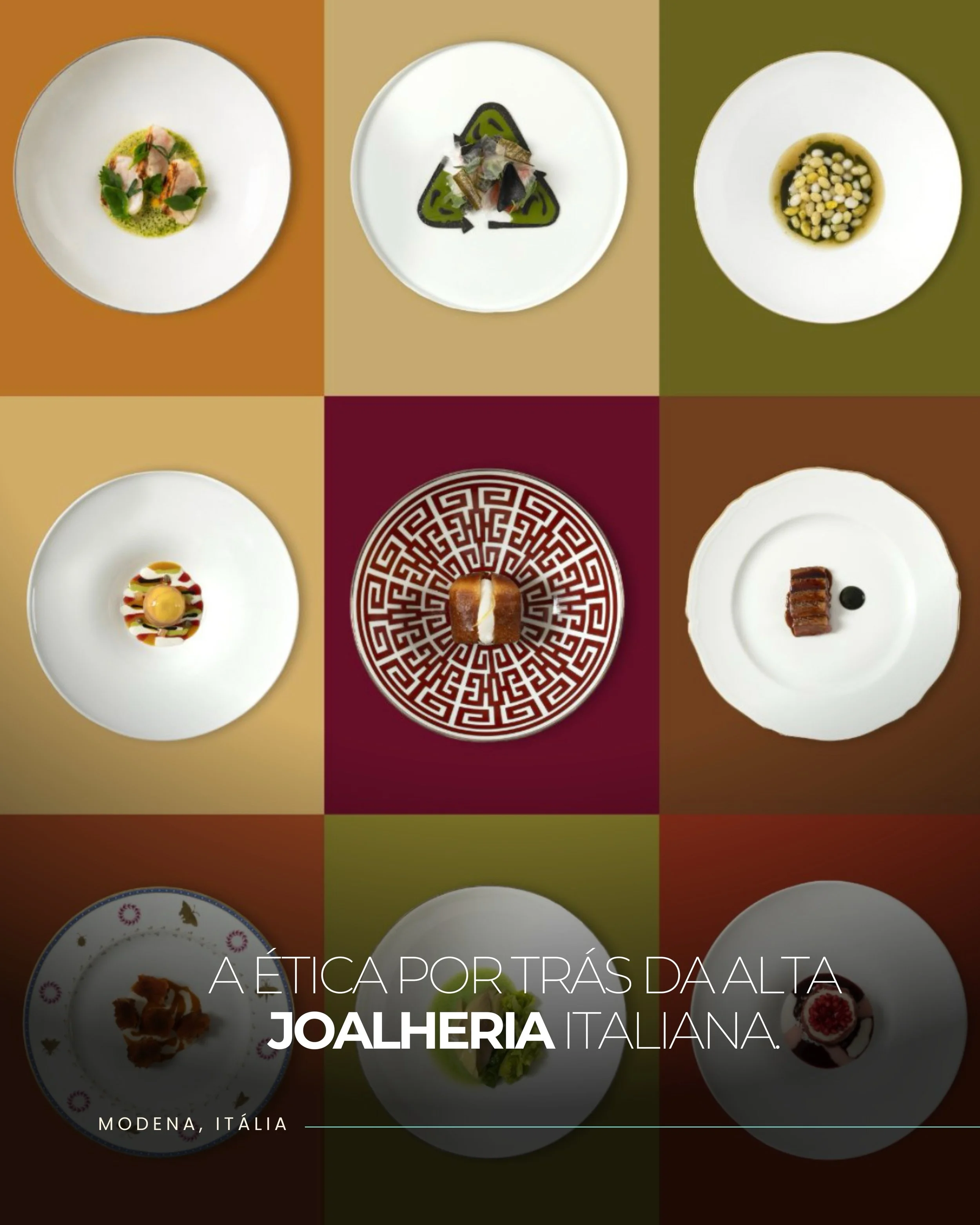 N&atilde;o &eacute; novidade que a It&aacute;lia guarda sabores e pratos memor&aacute;veis, mas tudo isso pode estar alinhado com um prop&oacute;sito. 

Em Modena, a Osteria Francescana demonstra que a genialidade da alta cozinha atinge sua express&a
