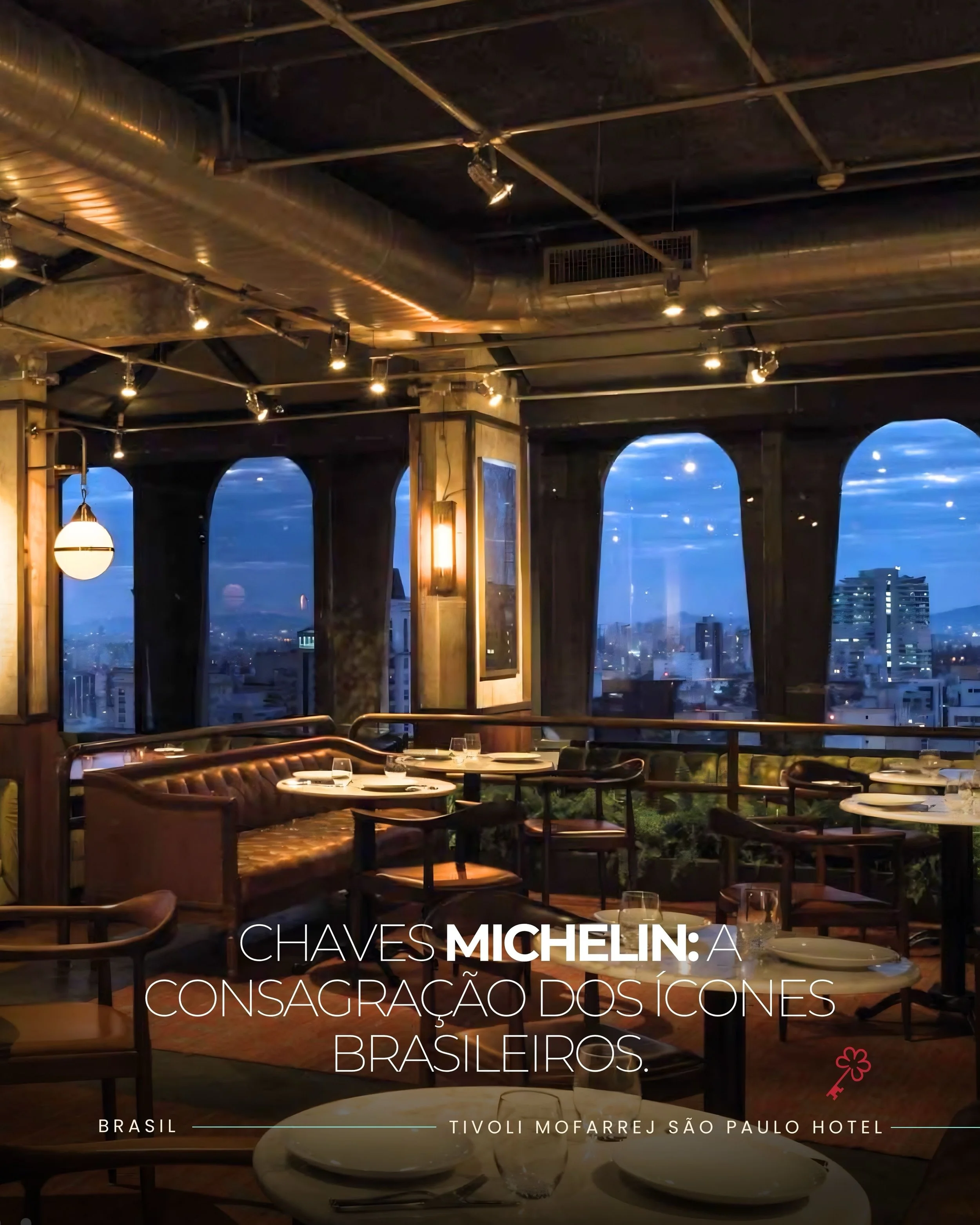 O Brasil tem agora 22 hot&eacute;is reconhecidos com Chaves Michelin. Entre as novidades da sele&ccedil;&atilde;o de 2026 est&atilde;o dois &iacute;cones paulistanos que estreiam com uma Chave cada: o @hotelunique , com sua arquitetura inconfund&iacu