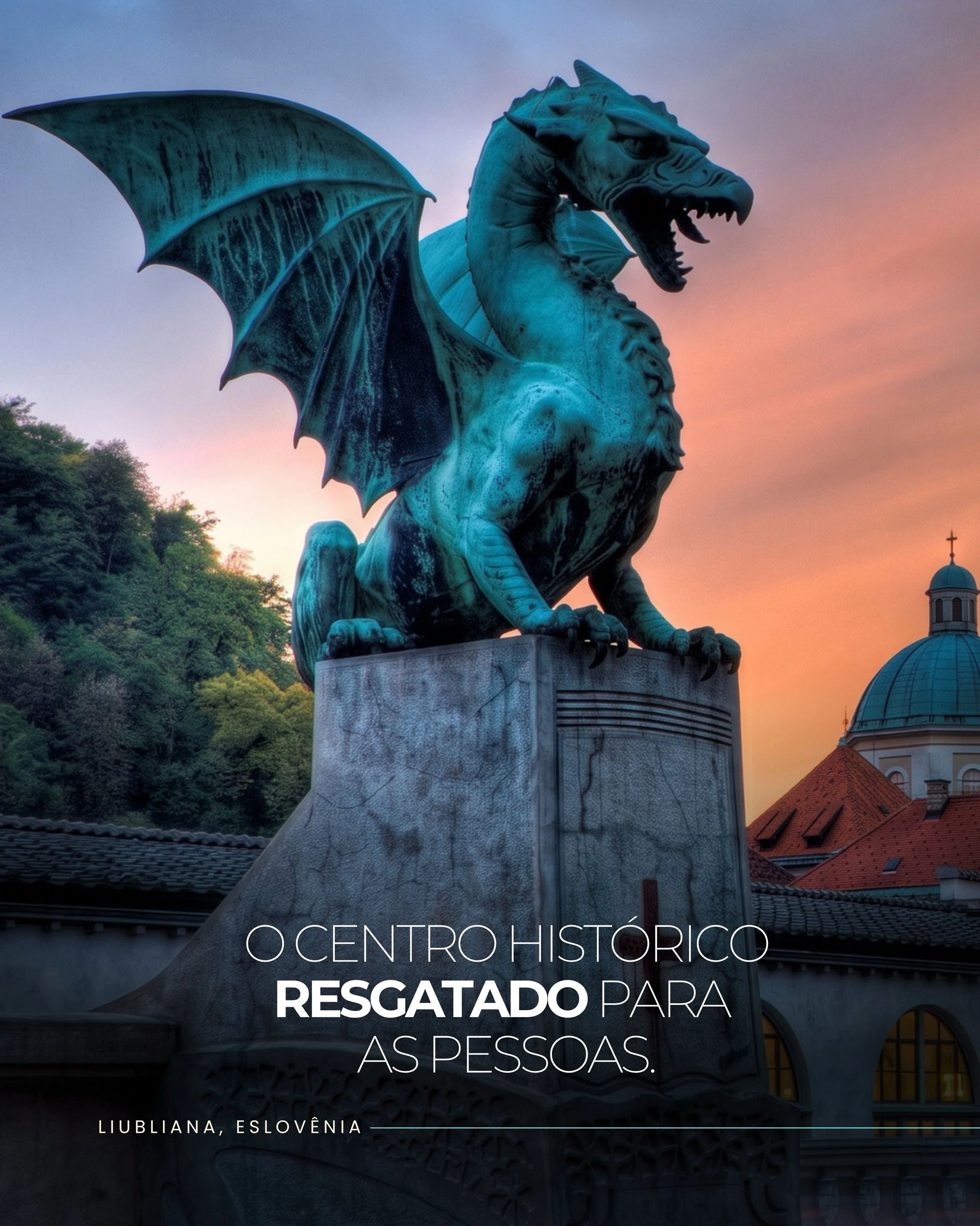 Liubliana tornou-se uma refer&ecirc;ncia de transforma&ccedil;&atilde;o urbana no Leste Europeu. 

A capital da Eslov&ecirc;nia converteu o seu centro hist&oacute;rico em uma zona exclusiva para pedestres, banindo o tr&aacute;fego de autom&oacute;vei
