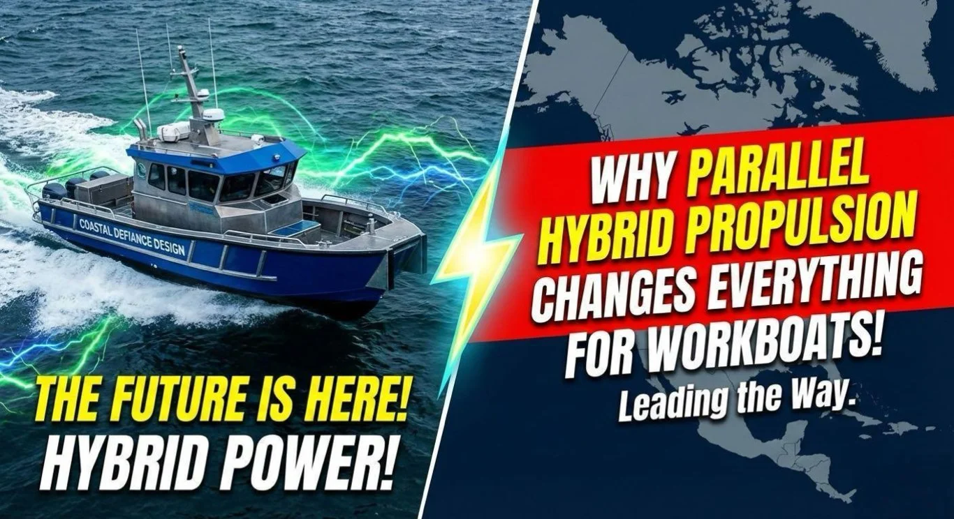 Why Parallel Hybrid Propulsion is the Future for High-Performance Workboats in North America – And Why Coastal Defiance Design is Leading the Way